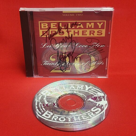 Bellamy Brothers Let Your Love Flow 20 Years of Hits Volume Two CD 1994 Signed - Picture 7 of 8